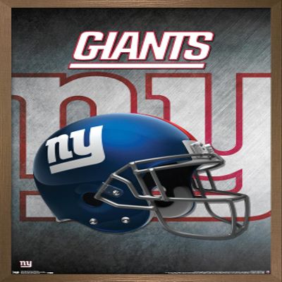 Trends International NFL New York Giants - Helmet 16 Wall Poster, 22.375" x 34", Bronze Framed Version