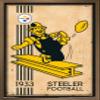 Trends International NFL Pittsburgh Steelers - Retro Logo 14 Wall Poster, 22.375" x 34", Bronze Framed Version view 1
