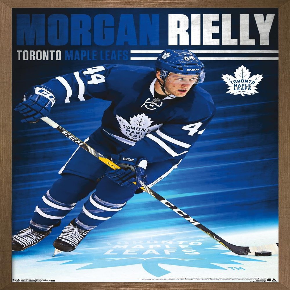 Trends International NHL Toronto Maple Leafs - Morgan Rielly 16 Wall Poster, 22.375" x 34", Bronze Framed Version