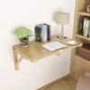 Wall-Mounted Computer Desk,Wooden Drop-Leaf Table Wall Table Study Table Double Support Side Table view 2