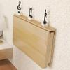 Wall-Mounted Computer Desk,Wooden Drop-Leaf Table Wall Table Study Table Double Support Side Table view 3