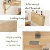 Wall-Mounted Computer Desk,Wooden Drop-Leaf Table Wall Table Study Table Double Support Side Table view 4