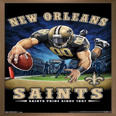 Trends International NFL New Orleans Saints - End Zone 17 Wall Poster, 22.375" x 34", Bronze Framed Version