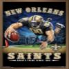 Trends International NFL New Orleans Saints - End Zone 17 Wall Poster, 22.375" x 34", Bronze Framed Version view 1
