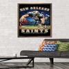 Trends International NFL New Orleans Saints - End Zone 17 Wall Poster, 22.375" x 34", Bronze Framed Version view 2