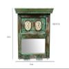 Alma Artte Dual Dial Wooden Wall Clock with Mirror, Brown view 2