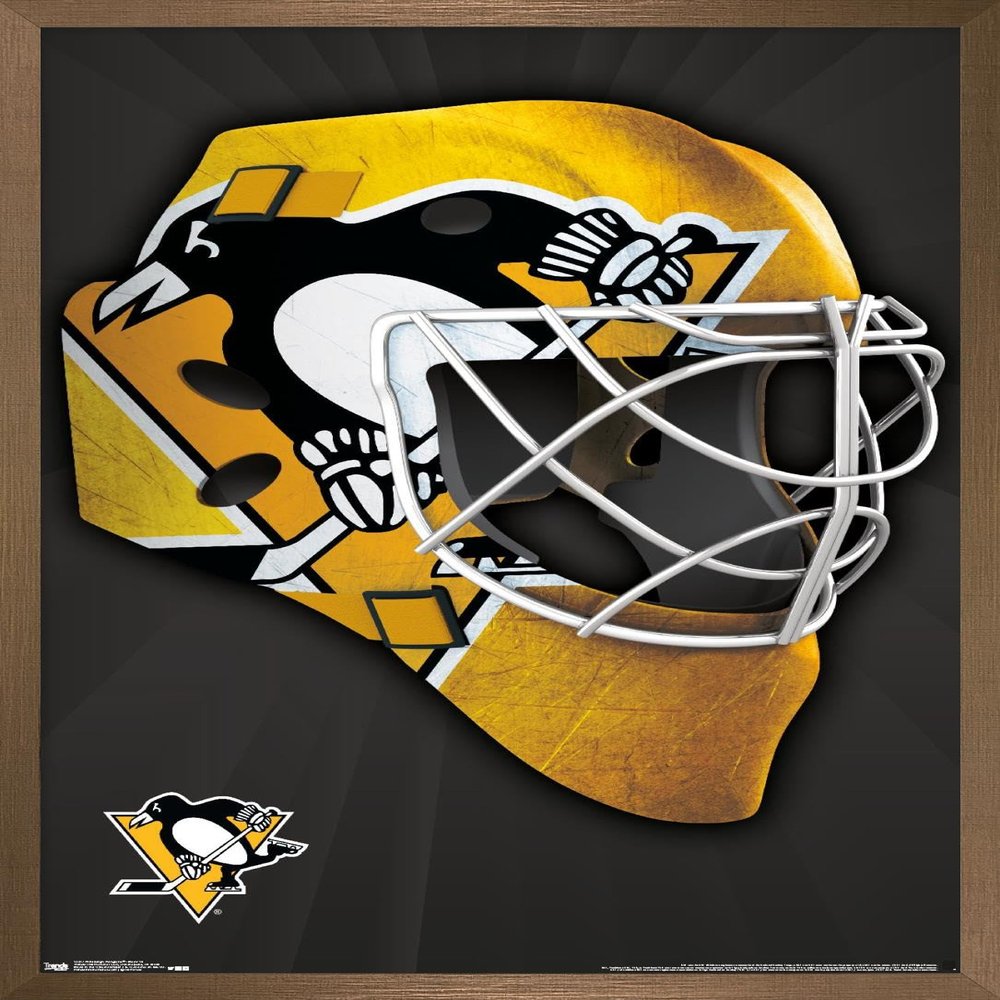 Trends International NHL Pittsburgh Penguins - Mask 16 Wall Poster, 22.375" x 34", Bronze Framed Version