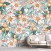 SIGNWIN Wall Mural Flowers and Leaves Removable Self-Adhesive Wallpaper Wall Decoration for Bedroom Living Room - 100x144 inches view 1