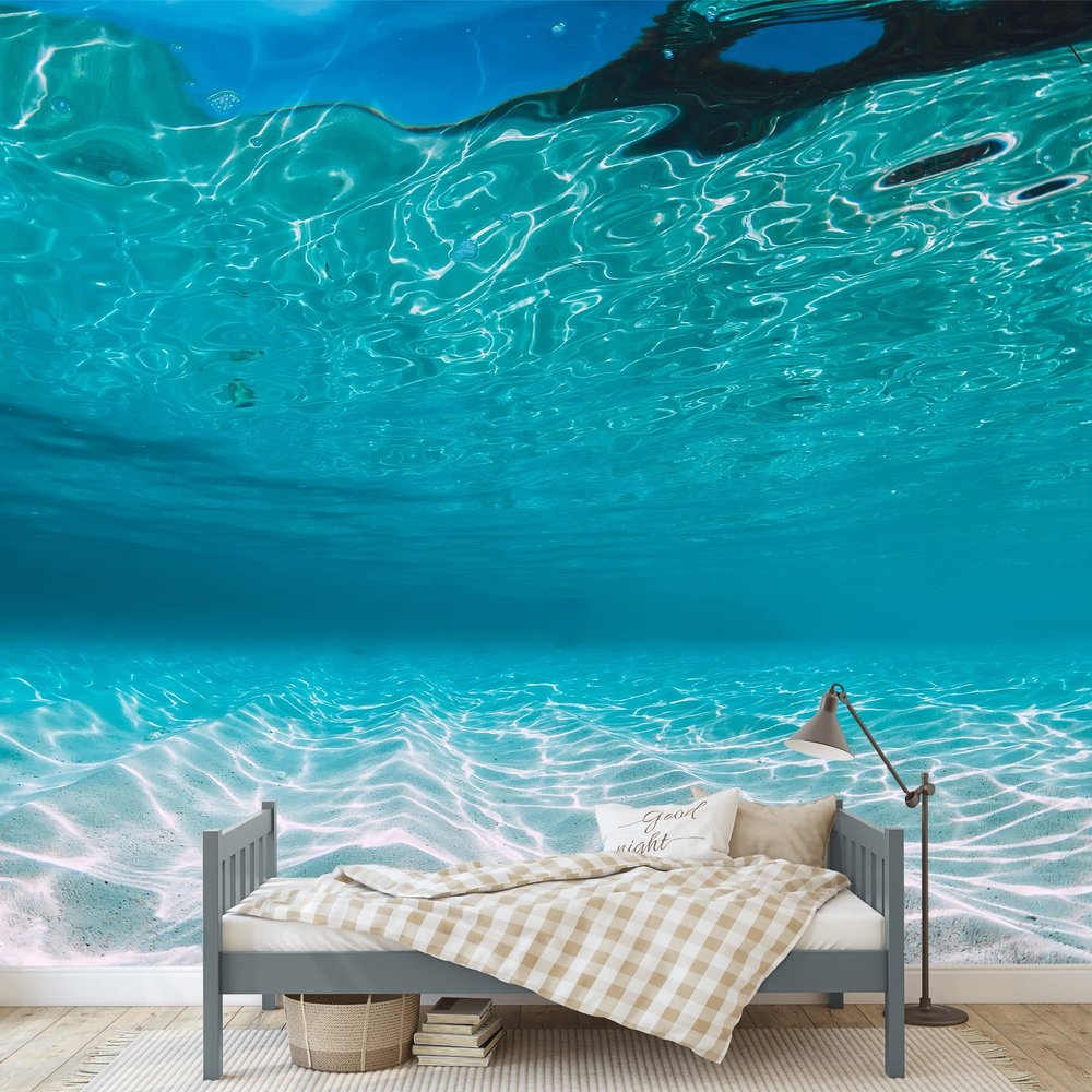 SIGNWIN Wall Mural Under The Sea Fish Removable Self-Adhesive Wallpaper Wall Decoration for Bedroom Living Room - 66x96 inches