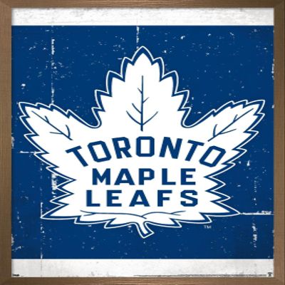 Trends International NHL Toronto Maple Leafs - Retro Logo 16 Wall Poster, 14.725" x 22.375", Bronze Framed Version