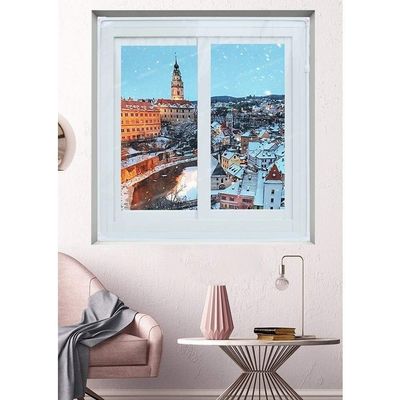Magnetic Window Insulation Kit, HD Transparent Full Frame Magnetic Strip Automatic Closing Suitable for Wood, Plastic Steel, Aluminum Window Frame Lsxiao (Color : Clear, Size : 400x300cm)