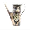 Alma Artte Hand Crafted Table Clock Made from Iron Watering Can, Camo White view 1