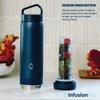 Infusion Pro Fruit Infuser Water Bottle Vacuum Insulated (20 oz) Stainless Steel : Fruit Infusion Recipe eBook : Bottom Loading Water Infuser for More Flavor : Easy Cleaning : Great Gift Water Bottle view 3