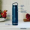 Infusion Pro Fruit Infuser Water Bottle Vacuum Insulated (20 oz) Stainless Steel : Fruit Infusion Recipe eBook : Bottom Loading Water Infuser for More Flavor : Easy Cleaning : Great Gift Water Bottle view 4