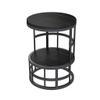 Coffee Table End Table, Side Table with Storage Shelf, Narrow Nightstand for Small Spaces, Stable and Sturdy Construction 2-Tier Slate Top 16x16x22 in view 1