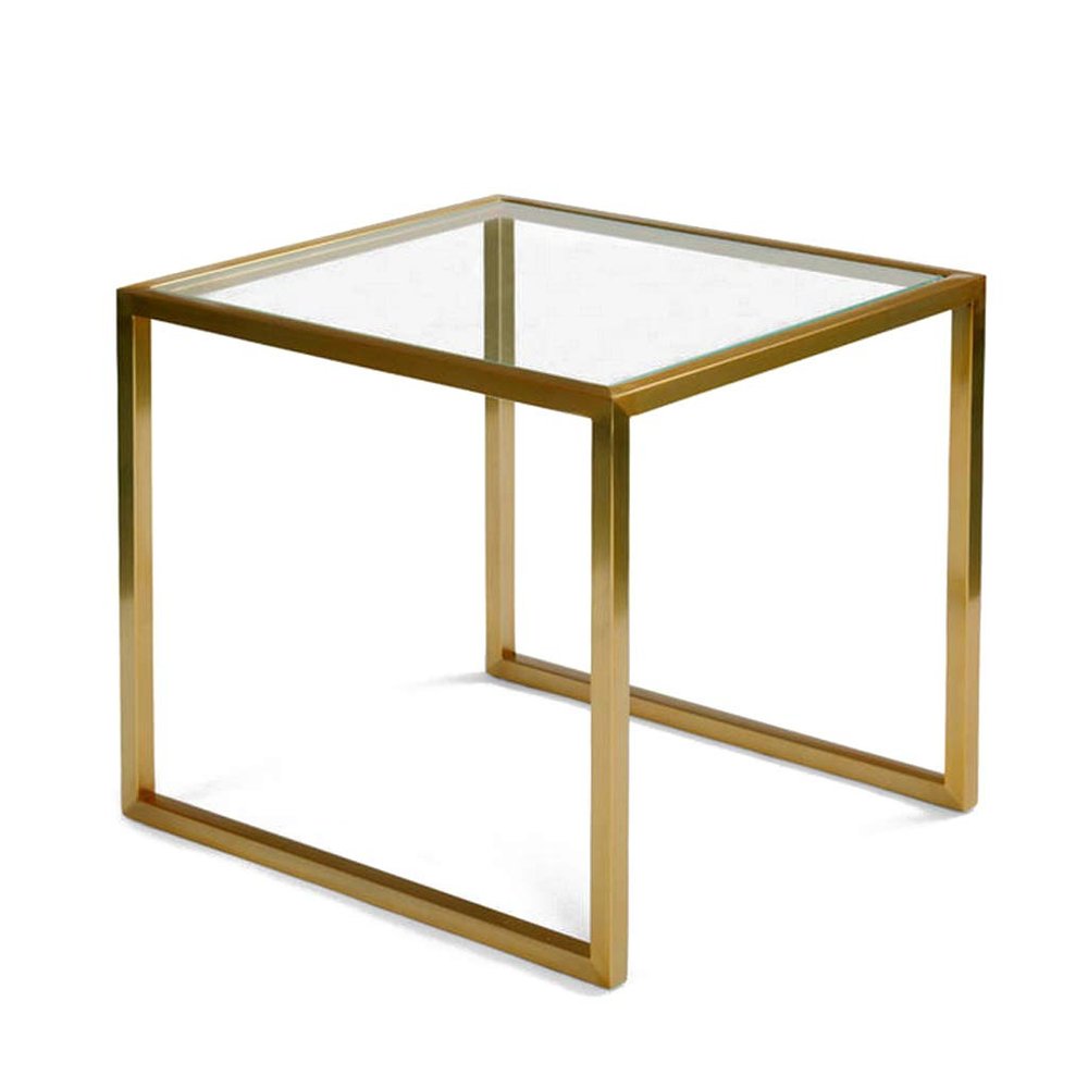 XWZJY Leisure Storage Table Bedside Table Clear Glass Top Coffee Table for Living Room Bedroom Home Decor,50x45x45cm