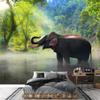 SIGNWIN Wall Mural Elephant in The Water Removable Self-Adhesive Wallpaper Wall Decoration for Bedroom Living Room - 100x144 inches view 3
