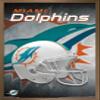 Trends International NFL Miami Dolphins - Helmet 18 Wall Poster, 22.375" x 34", Bronze Framed Version view 1