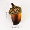 Kubert 100 Pieces Brown Assorted Artificial Acorn Caps, Autumn Vase Filler DecorationsDark Brown view 2