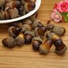 Kubert 100 Pieces Brown Assorted Artificial Acorn Caps, Autumn Vase Filler DecorationsDark Brown view 3