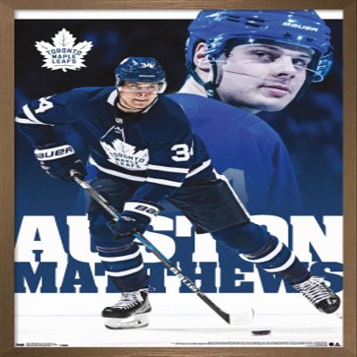 Trends International NHL Toronto Maple Leafs - Auston Matthews 17 Wall Poster, 34L x 22.4W, Bronze Framed Version