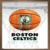 Trends International NBA Boston Celtics - Drip Ball 20 Wall Poster, 14.725" x 22.375", Bronze Framed Version view 1