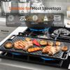 1-Piece 16.50 Inch Cast Iron Griddle Plate | Reversible Pre-Seasoned Cast Iron Grill Pan for Gas Stovetop | Double Sided Used on Open Fire & in Oven | Pre-Coated With Oil view 4