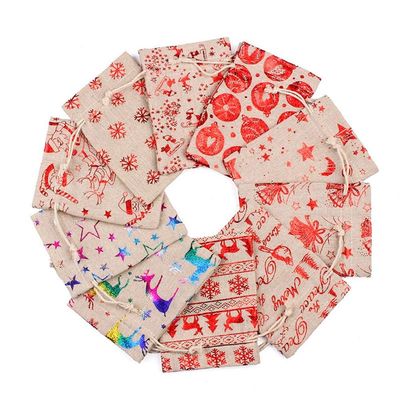 Duoer 50pcs 10x14 13x18cm Burlap Bag Jewelry Packaging Bags Wedding Party Decoration Drawable Bags Sachet Pouches 55 (Color : Random Mix, Gift Bag Size : 13x18cm)
