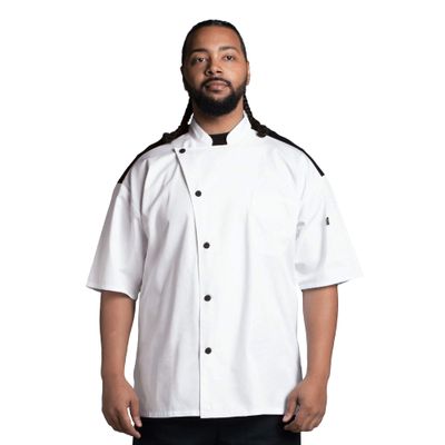 Uncommon Threads Chef Coat Rogue with Mesh White M, 0701-2503