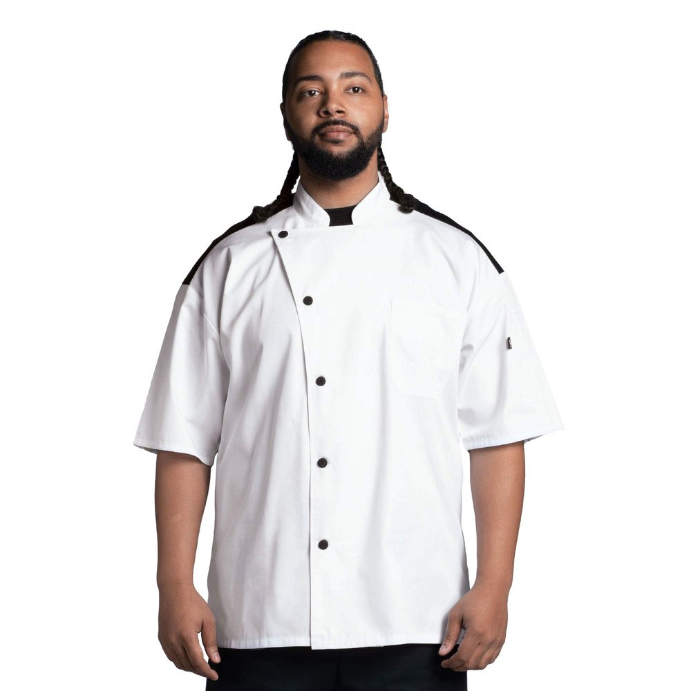 Uncommon Threads Chef Coat Rogue with Mesh White M, 0701-2503