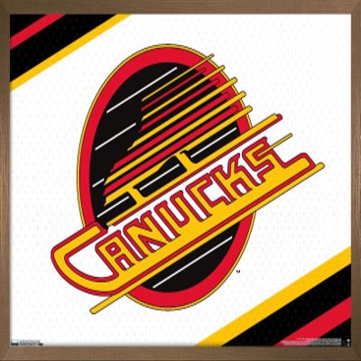 Trends International NHL Vancouver Canucks - Retro Logo 19 Wall Poster, 14.725" x 22.375", Bronze Framed Version