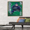 Trends International NHL Vancouver Canucks - Elias Pettersson 19 Wall Poster, 22.375" x 34", Bronze Framed Version view 2