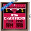 NBA Chicago Bulls - Champions 13 Wall Poster, 22.4L" x 14.7W", Bronze Framed Version view 3