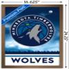 Trends International NBA Minnesota Timberwolves - Logo 18 Wall Poster, 14.725" x 22.375", Bronze Framed Version view 3