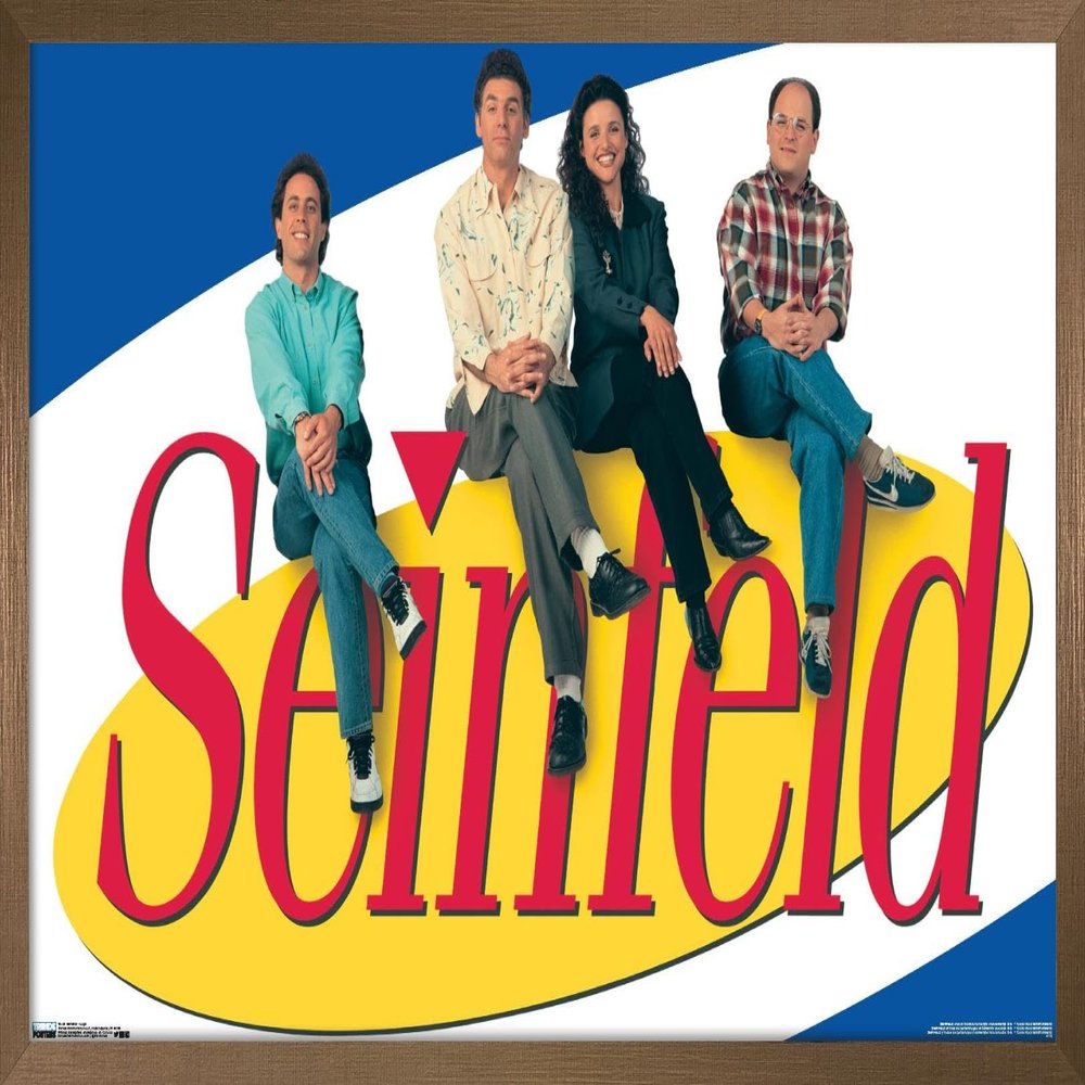 Trends International Seinfeld - Logo Wall Poster, 14.725" x 22.375", Bronze Framed Version