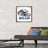 Trends International NFL Buffalo Bills - Drip Helmet 20 Wall Poster, 14.725" x 22.375", Bronze Framed Version view 2