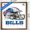 Trends International NFL Buffalo Bills - Drip Helmet 20 Wall Poster, 14.725" x 22.375", Bronze Framed Version view 3