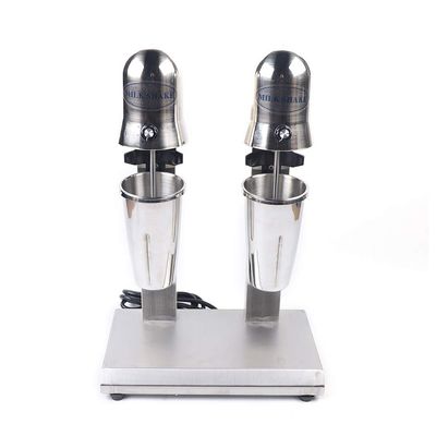 Electric Milkshake Mixer Machine, 110V Dual Head Stainless Steel Speed Adjustable Smoothie Milkshake Blender Malt Maker Machine for Commercial and Home Use