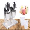 Electric Milkshake Mixer Machine, 110V Dual Head Stainless Steel Speed Adjustable Smoothie Milkshake Blender Malt Maker Machine for Commercial and Home Use view 2