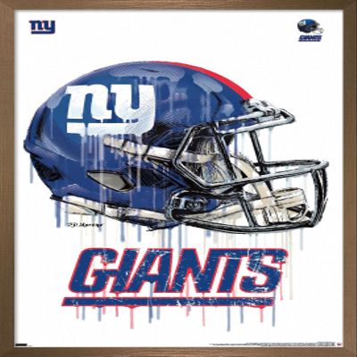 Trends International NFL New York Giants - Drip Helmet 20 Wall Poster, 22.375" x 34", Bronze Framed Version