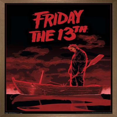 Trends International Friday The 13th - Boat Wall Poster, 14.725" x 22.375", Bronze Framed Version