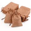Duoer 10pcs Mini Jute Drawstring Burlap Bags Wedding Favors Party Jewelry Hessian Sack Pouches Packing Storage Bag (Color : 7x9cm) view 1