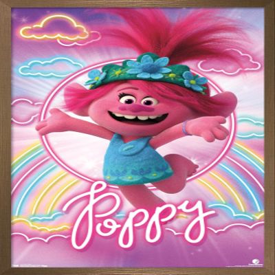 Trends International DreamWorks Trolls 2 - Poppy Wall Poster, 14.725" x 22.375", Bronze Framed Version
