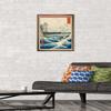 Trends International Hiroshige - The Sea at Satta Wall Poster, 14.725" x 22.375", Bronze Framed Version view 2