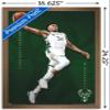 Trends International NBA Milwaukee Bucks - Giannis Antetokounmpo 19 Wall Poster, 14.725" x 22.375", Bronze Framed Version view 3