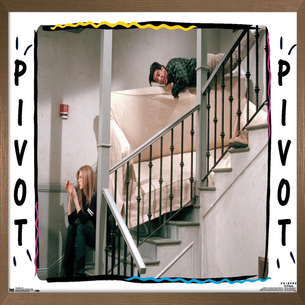 Trends International Friends - Pivot Wall Poster, 22.375" x 34", Bronze Framed Version