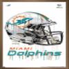 Trends International NFL Miami Dolphins - Drip Helmet 20 Wall Poster, 22.375" x 34", Bronze Framed Version view 1