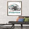 Trends International NFL Miami Dolphins - Drip Helmet 20 Wall Poster, 22.375" x 34", Bronze Framed Version view 2