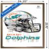 Trends International NFL Miami Dolphins - Drip Helmet 20 Wall Poster, 22.375" x 34", Bronze Framed Version view 3