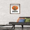 Trends International NBA Milwaukee Bucks - Drip Ball 20 Wall Poster, 14.725" x 22.375", Bronze Framed Version view 2